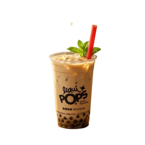 Bubble tea de café con perlas explosivas LiquiPops sabor café